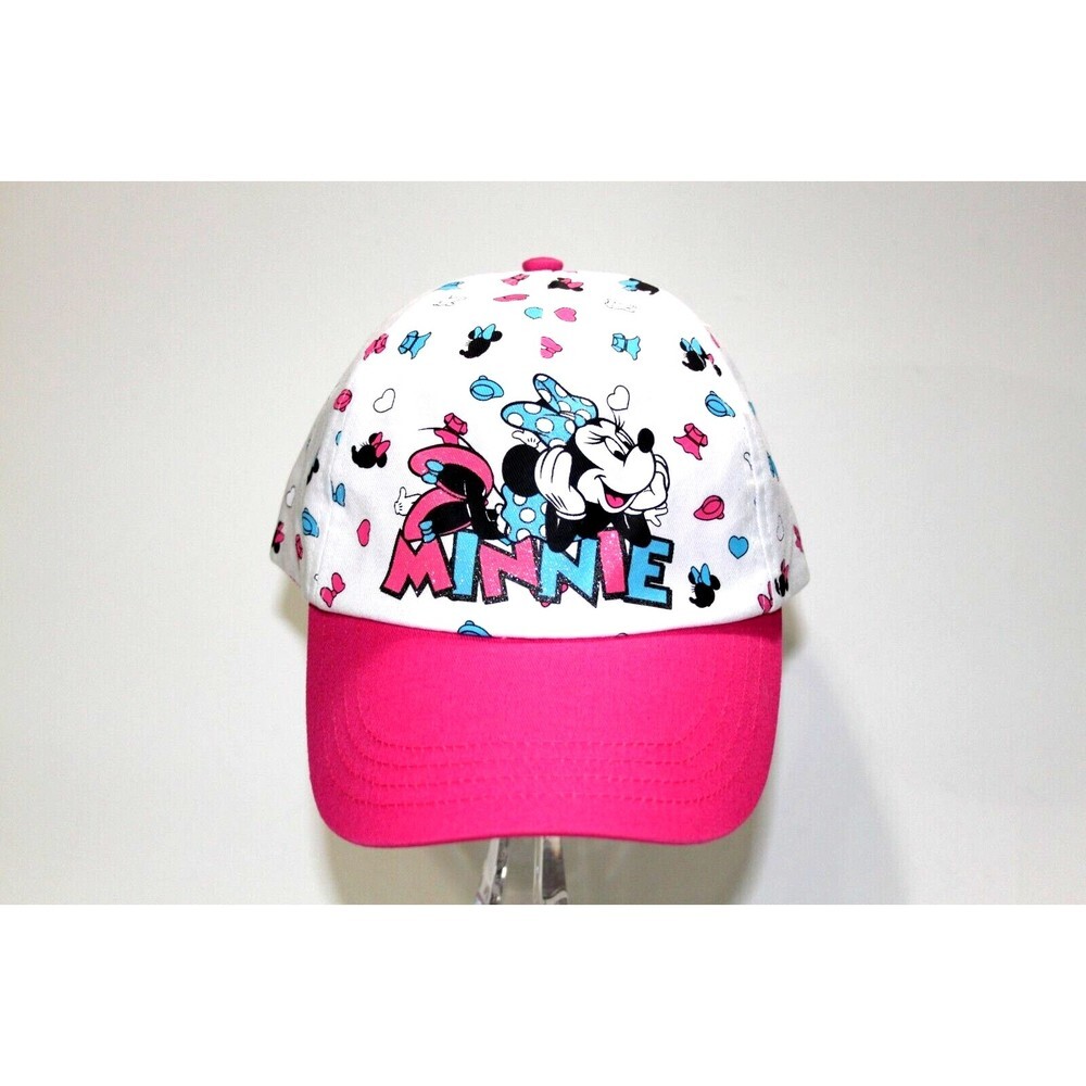 Disney Hong Kong Minnie Mouse Laying Down Snapback Adjustable Youth Pink Brim